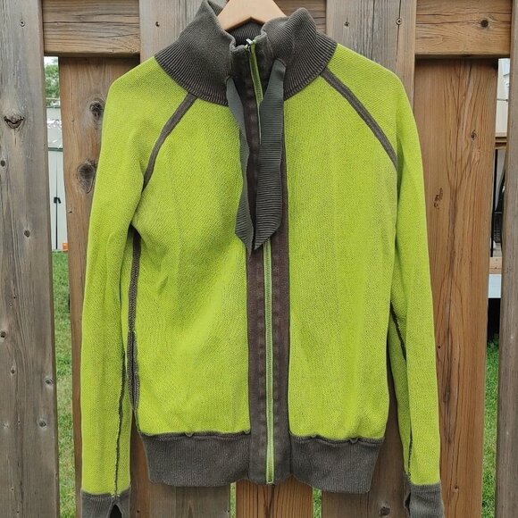 Lululemon Post Savasana Jacket - Fatigue Green / Antidote Jacket Size 10 - Picture 1 of 9